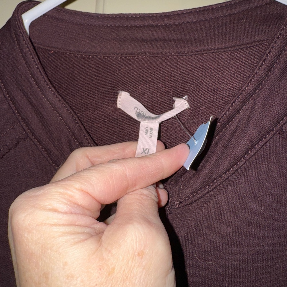 Maurice’s BNWT  button up Dressy sweatshirt XL - Picture 3 of 4